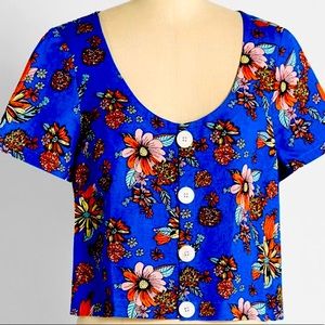 Modcloth women’s 70’s floral top